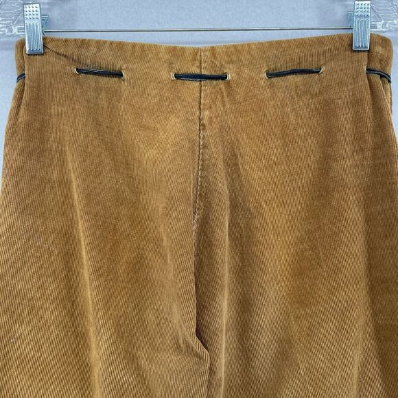 LIZ ROBERTS ROBERT ELLIOT Pants 3 4 Corduroy Tapered Paperbag Riding Brown VTG - Picture 5 of 16